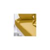 Meilleure vente 🔔 ZZZ Drap Housse Uni 160×200 Cm ZZZ Jaune 🥰 5