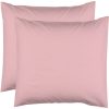 Sortie ❤️ Le Linge De Jules 2 Taies D’Oreiller 63 X 63 Cm – Rose Poudré 💯 11