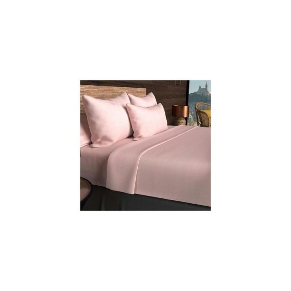 Nouveau ✔️ Soleil D’ocre Drap Housse 90×190 Cm En Coton 57 Fils SOLEIL D’OCRE Rose ⌛ 4