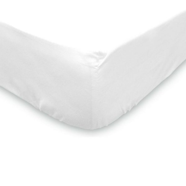 Vente flash ✔️ Soleil D’ocre Drap Housse 140x200cm 100% Coton Blanc ⭐ 1