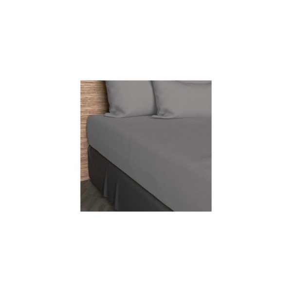 Tout neuf 💯 Soleil D’ocre Drap Housse 140×200 Cm En Coton 57 Fils SOLEIL D’OCRE Gris 🛒 1