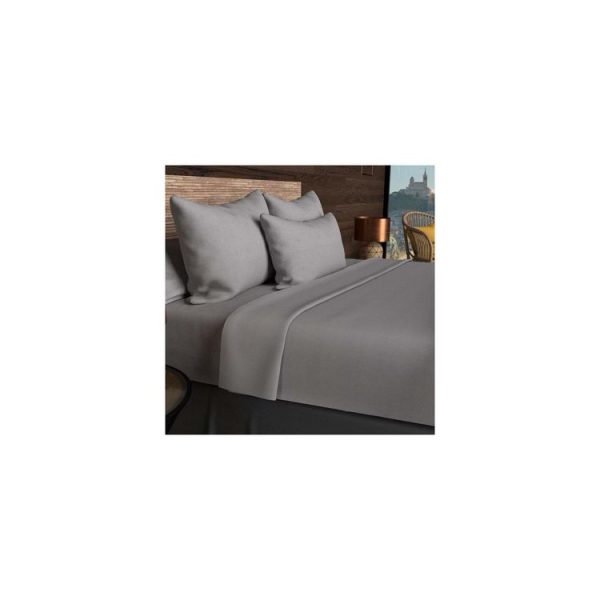 Tout neuf 💯 Soleil D’ocre Drap Housse 140×200 Cm En Coton 57 Fils SOLEIL D’OCRE Gris 🛒 4