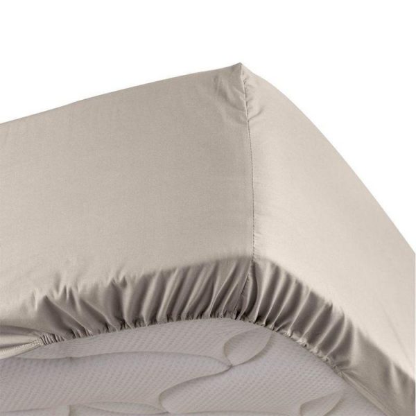 De gros 🤩 Paris Prix Drap Housse Percaline 90x190cm Naturel ⭐ 1