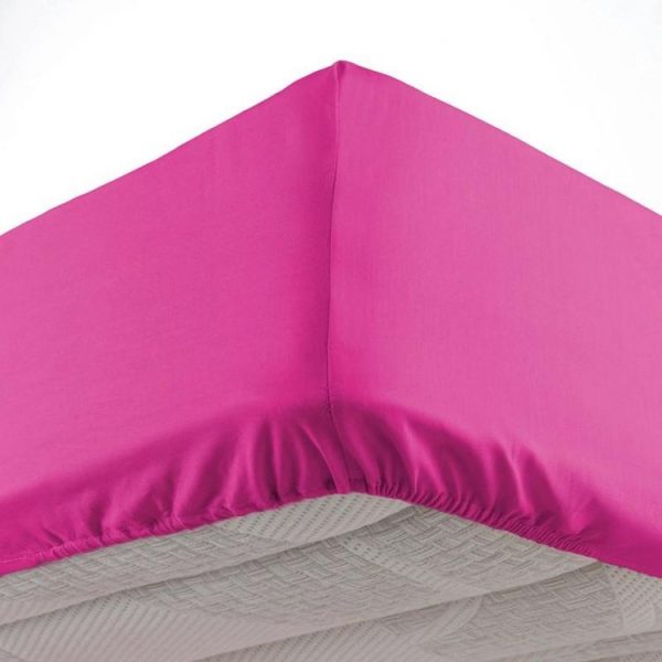 Vente flash 👍 Paris Prix Drap Housse Lina 180x200cm Rose 🥰 1