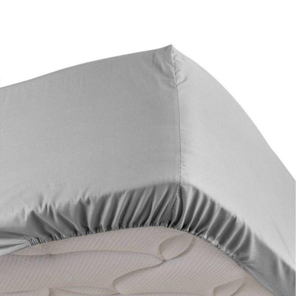 Meilleur prix 🥰 Paris Prix Drap Housse Percaline 180x200cm Gris 👍 1