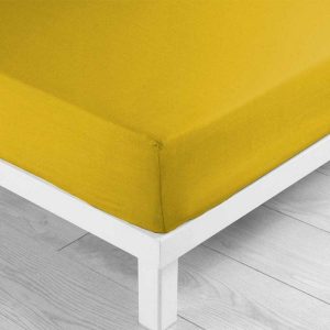 Grosses soldes 😍 Paris Prix Drap Housse Lina 180x200cm Ocre 🧨 7