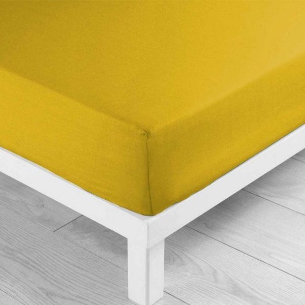 Grosses soldes 😍 Paris Prix Drap Housse Lina 180x200cm Ocre 🧨 3