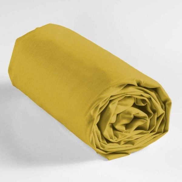 Grosses soldes 😍 Paris Prix Drap Housse Lina 180x200cm Ocre 🧨 4