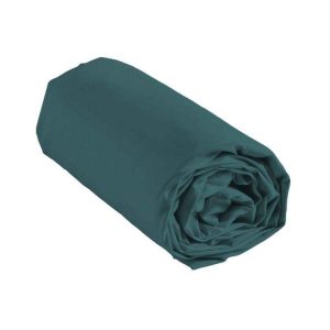 Coupon 🔔 Paris Prix Drap Housse En Coton Linette 140x190cm Pétrole 🛒 9