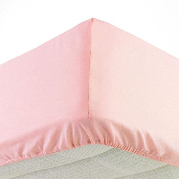 Le moins cher 🎉 Paris Prix Drap Housse Jersy 160x200cm Rose Dragée 🤩 1