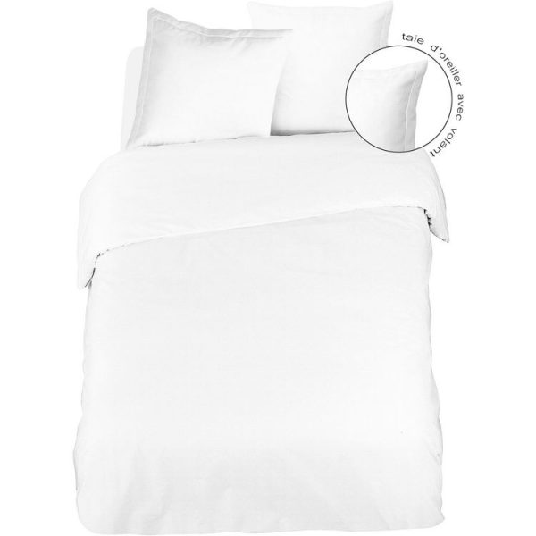 Budget 🎁 Parure Housse De Couette Unie En Lin AZUR 💯 1