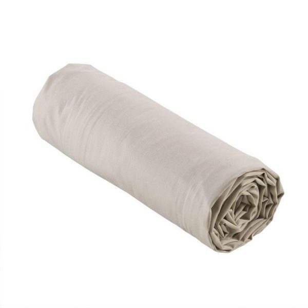 Remise 😀 Paris Prix Drap Housse Percaline 140x190cm Naturel ⭐ 3