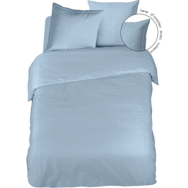 Budget 🎁 Parure Housse De Couette Unie En Lin AZUR 💯 5