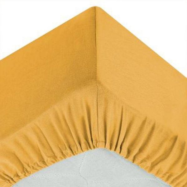 Promo 😍 Drap Housse Intérieur 160x200cm Ocre ❤️ 1