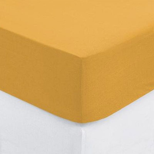 Promo 😍 Drap Housse Intérieur 160x200cm Ocre ❤️ 3