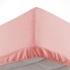 Budget 💯 Paris Prix Drap Housse Lina 90x190cm Rose Dragée 👏 11