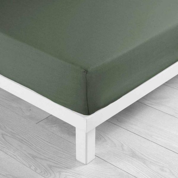 Promo ✨ Paris Prix Drap Housse Lina 160x200cm Kaki ⭐ 3