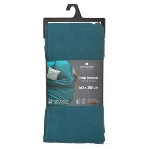Meilleur prix 😉 Drap Housse Intérieur 160x200cm Bleu Canard 🎁 9