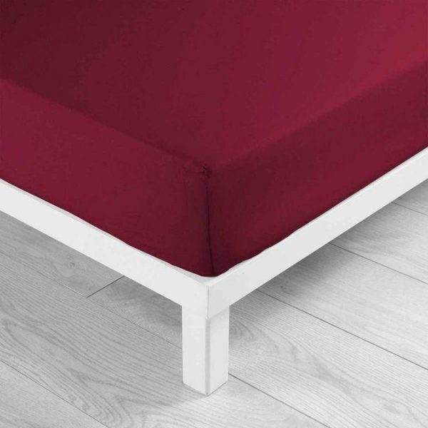 Budget 🌟 Paris Prix Drap Housse Lina 180x200cm Rouge 👍 3