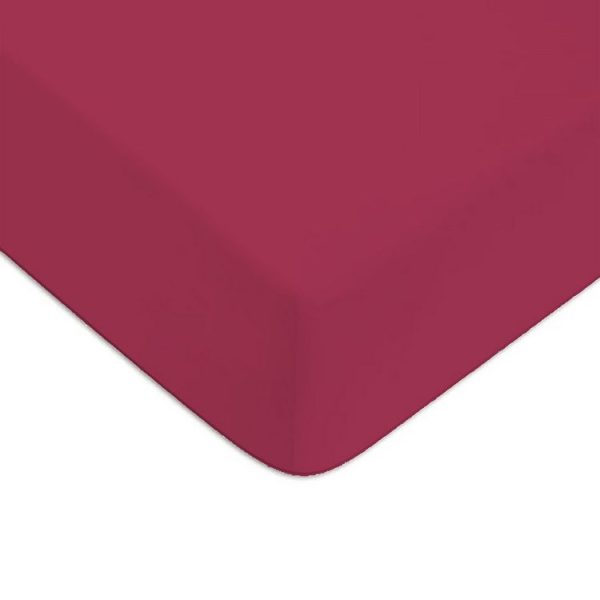 Tout neuf ❤️ FUTURE HOME Drap Housse Uni Coton 57 Fils Magenta Rose Coton Unis ⌛ 1