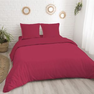 Tout neuf ❤️ FUTURE HOME Drap Housse Uni Coton 57 Fils Magenta Rose Coton Unis ⌛ 7