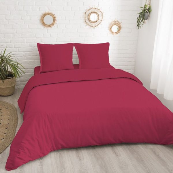 Tout neuf ❤️ FUTURE HOME Drap Housse Uni Coton 57 Fils Magenta Rose Coton Unis ⌛ 3