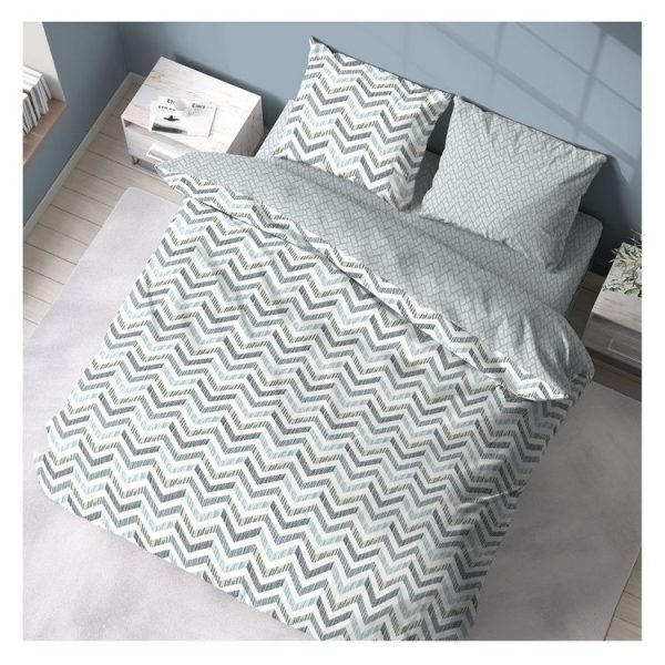 Bon marché 🧨 Parure Housse De Couette En Microfibre CHEVRON ⭐ 1