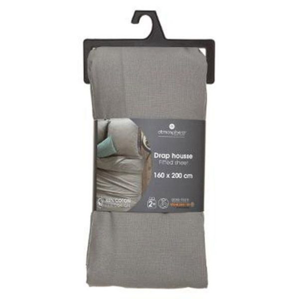 Sortie 😉 Drap Housse Intérieur 160x200cm Gris 😀 4