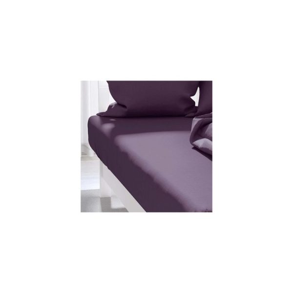 Tout neuf 🧨 ZZZ Drap Housse Uni 160×200 Cm ZZZ Violine 🌟 1