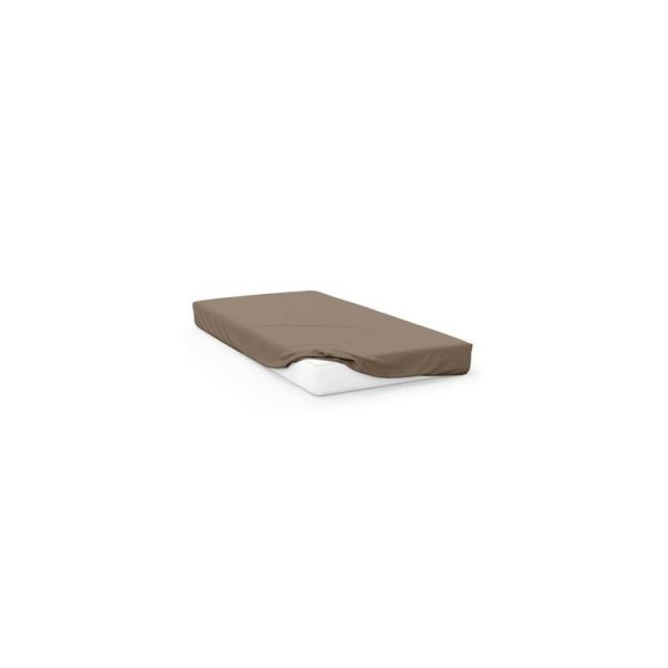 De gros 🎁 Soleil D’ocre Drap Housse 90×190 Cm En Coton 57 Fils SOLEIL D’OCRE Taupe ⌛ 3