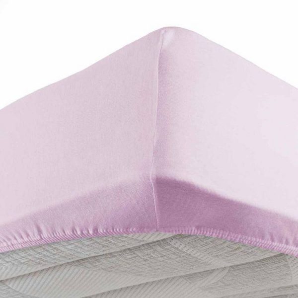 Bon marché 🔔 Paris Prix Drap Housse Jersy 160x200cm Rose Clair 🎉 1