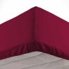 Coupon 👏 Paris Prix Drap Housse Lina 140x190cm Rouge 👍 13