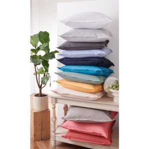 Budget ⌛ ACTUEL Taie D’oreiller Unie En Coton 57 Fils – Collection Permanente ❤️ 10