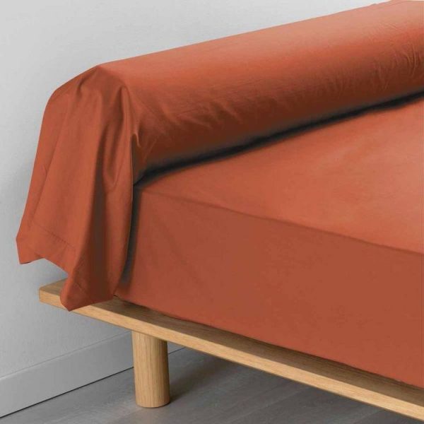 Promo 🎁 Paris Prix Taie De Traversin Percaline 85x185cm Terracotta 🎁 1