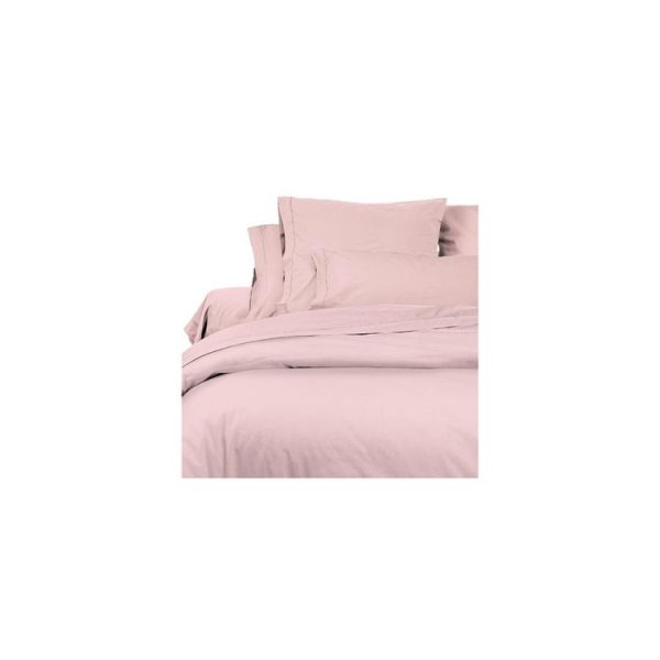 Vente flash 🎁 Camille Taie D’oreiller Américaine En Coton Percale 50×75 Cm CAMILLE Rose, Par Songe De Camille 🎁 1