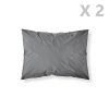Bon marché 😀 Today Taie D’oreiller Canon De Fusil – 100% Coton 57 Fils – 50 X 70 Cm – Gris Foncé 😉 13