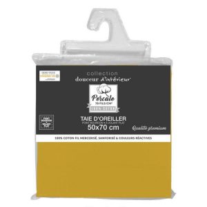 Budget 🔔 Paris Prix Taie D’Oreiller Percaline 50x70cm Ocre 🤩 6