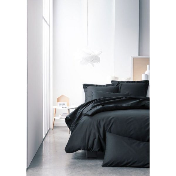 Nouveau 🎉 Today Taie D’oreiller Réglisse – 100% Coton 57 Fils – 50 X 70 Cm – Noir ✔️ 3