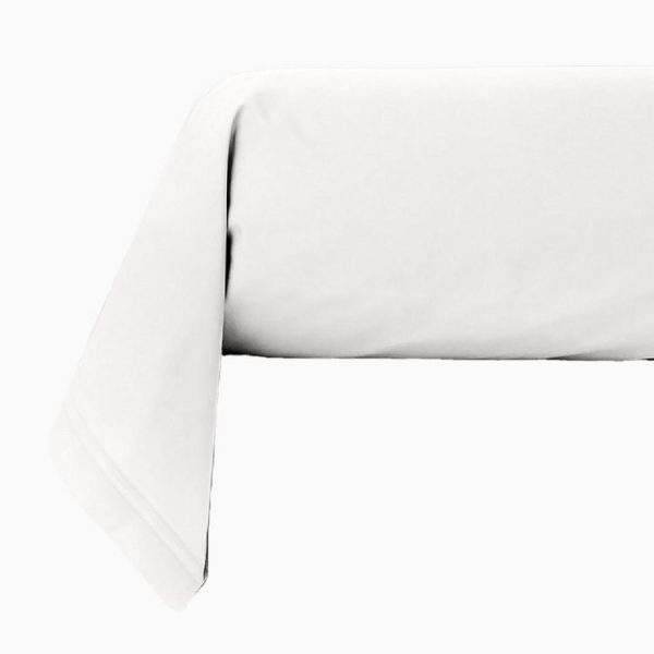 Bon marché 🤩 FUTURE HOME Taie Traversin Unie Coton 57 Fils Blanc éclatant 85x185cm ⭐ 1