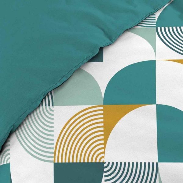 Tout neuf 😀 Paris Prix Parure De Lit 3 Pièces Rythmo 240x220cm Bleu 🔥 3