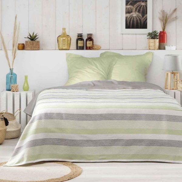 Le moins cher 👍 Paris Prix Couvre-Lit 1 Personne Fiby 180x220cm Vert 🥰 1