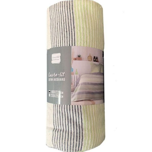 Le moins cher 👍 Paris Prix Couvre-Lit 1 Personne Fiby 180x220cm Vert 🥰 3