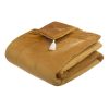 Meilleur prix 👍 ATMOSPHERA Edredon En Polyester Effet Velours Sonia – 180×80 – Jaune Ocre 😀 11