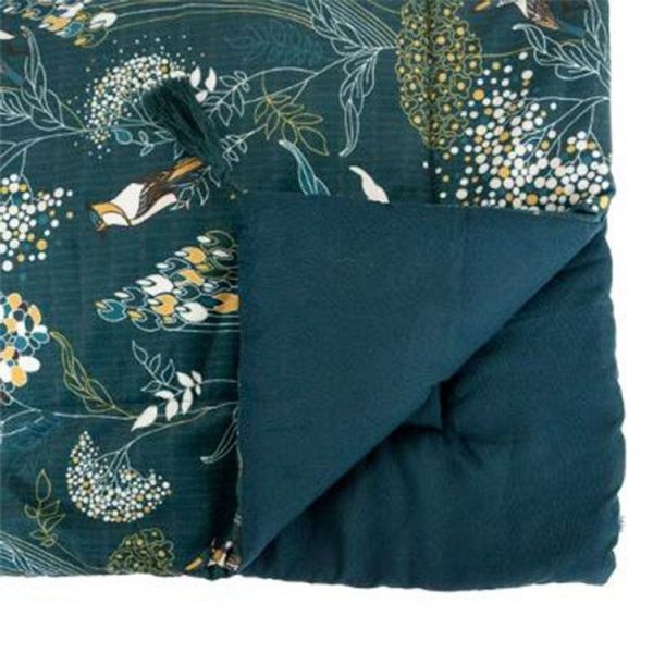 Acheter 🔔 Dessus De Lit Paon 80x180cm Bleu Canard 🥰 3
