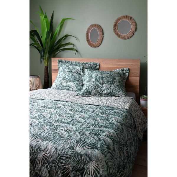 Meilleure vente 🔥 Lovely Casa Boutis 260×240 Avec 2 Taies Et Sac Vibes Vert 🎁 3