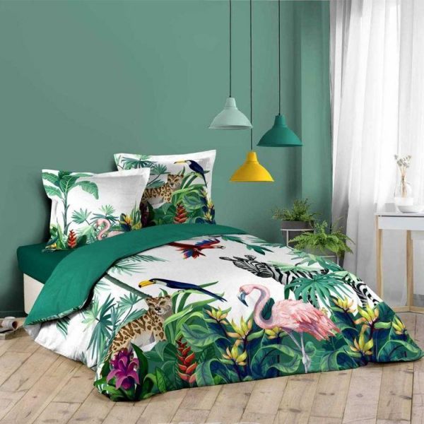 Top 10 👏 Paris Prix Parure De Lit 3 Pièces Exotica 260x240cm Vert 😀 1