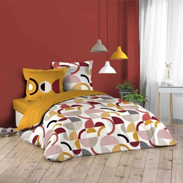 Sortie 😉 Paris Prix Parure De Lit 3 Pièces Neoline 240x220cm Terracotta 💯 1