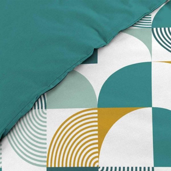 Le moins cher 🛒 Paris Prix Parure De Lit 3 Pièces Rythmo 260x240cm Bleu 🌟 3