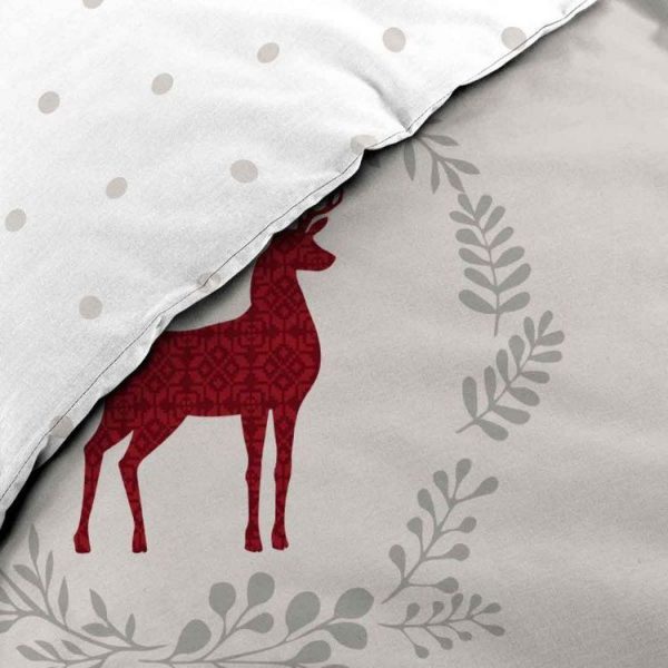 Le moins cher 🤩 Paris Prix Parure De Lit 3 Pièces Méribel 240x220cm Rouge 😍 4