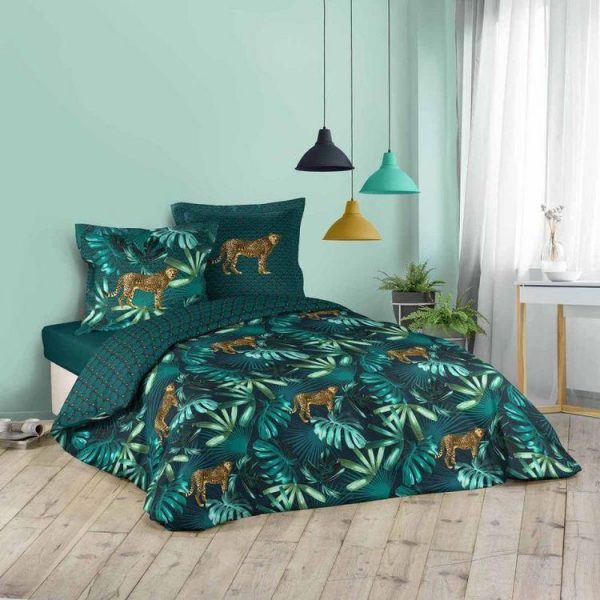 Remise 🥰 Paris Prix Parure De Lit 3 Pièces Blue Garden 260x240cm Bleu 🎉 1
